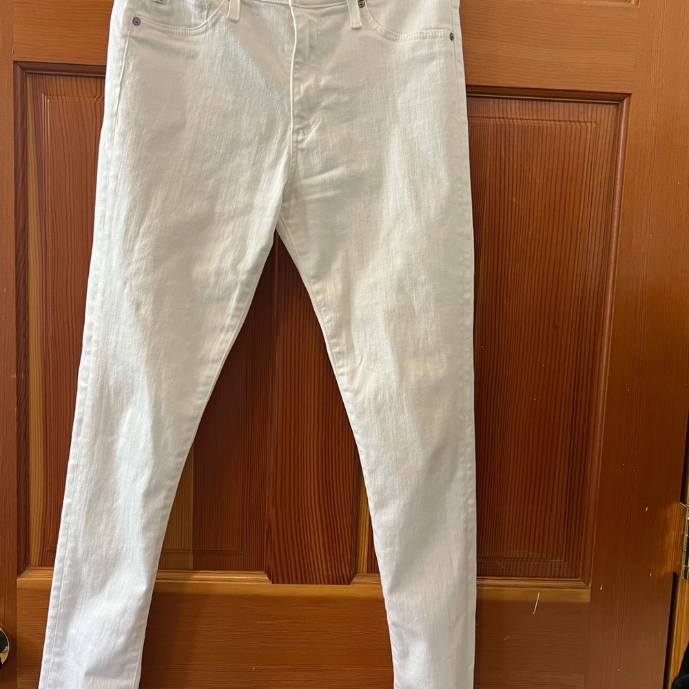 AG Adriano Goldschmied Women's Cropped White Jeans